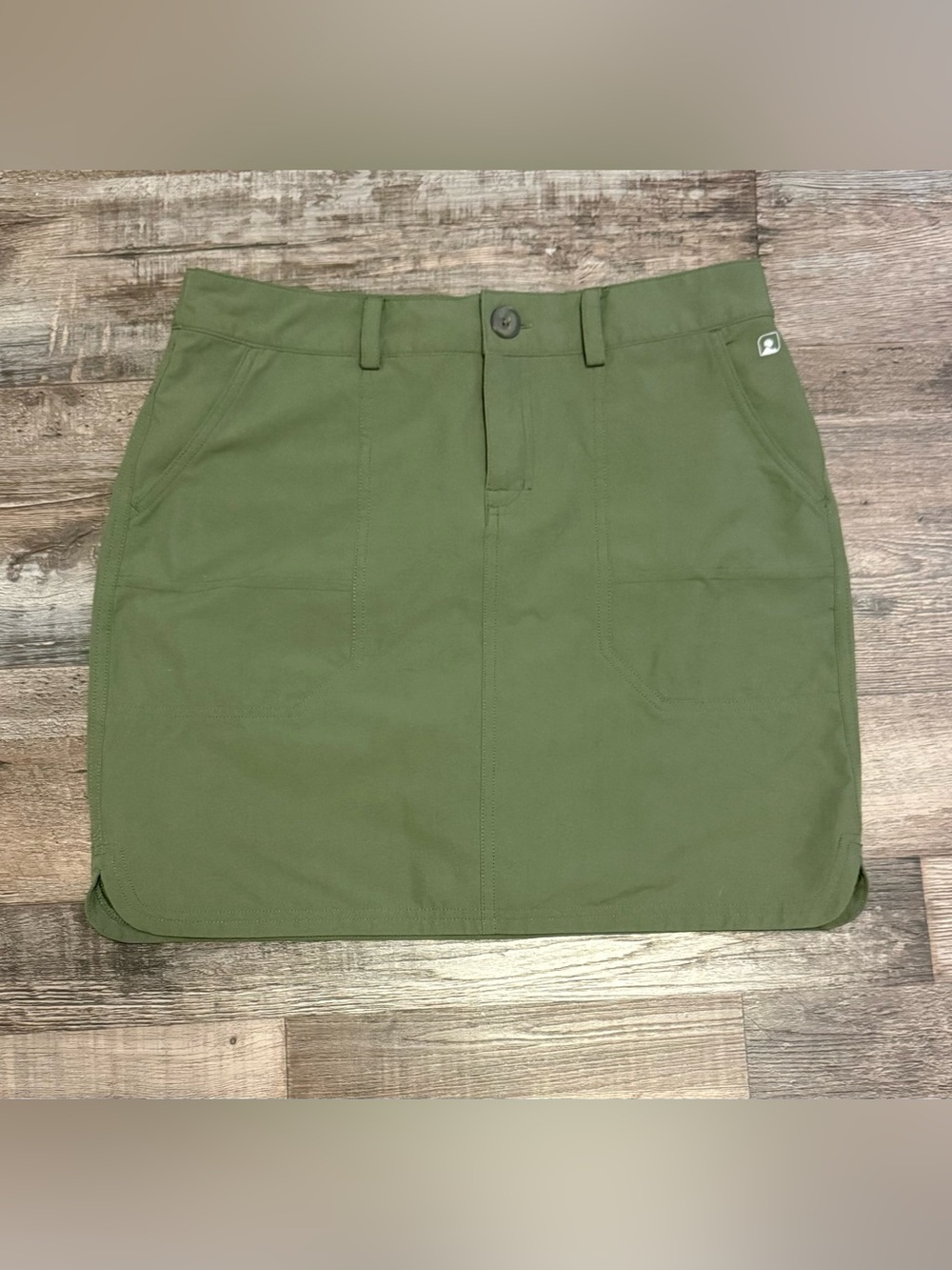 Eastern Mountain Sports Olive Utility Mini Skirt